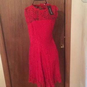 Red laced dress